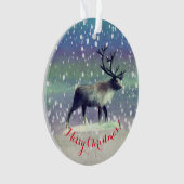 Rendier in de winterdag ornament (voorkant)