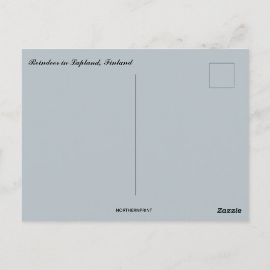 rendier in Lapland Finland Briefkaart (Achterkant)
