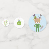 Rendier in pyjama vakantie partij confetti (Achterkanten)