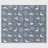 rendier in sneeuw cadeaupapier (Vlak)