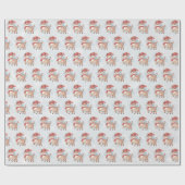 rendier in sneeuw cadeaupapier (Vlak)