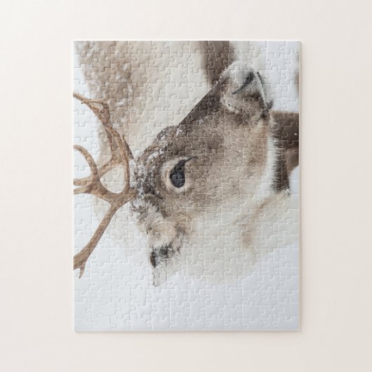 rendier in sneeuw legpuzzel (Verticaal)