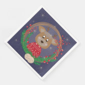 rendier in Ugly Holiday Sweater Paper Napkins Servet (Hoek)