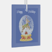 rendier in Wereldbol van water Glas Ornament (Voorkant Rechts)