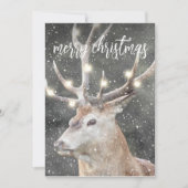rendier in wintersneeuw kaart (Voorkant)