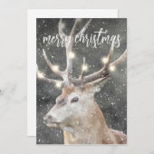 rendier in wintersneeuw kaart (Voorkant / Achterkant)