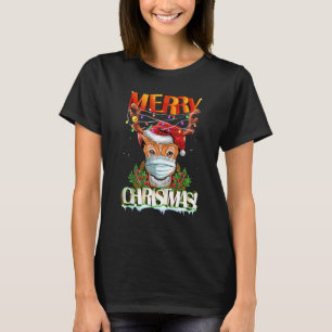 rendier in zonnebril met masker t-shirt