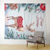 Rendier Kerst Achtergrond Wandkleed (In Situ (horizontaal))