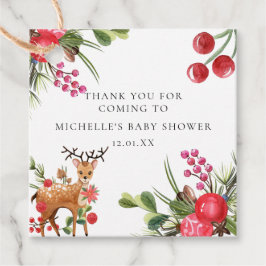 Rendier Kerst Baby shower Favor Tag Bedankjes Labels