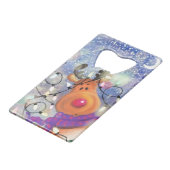 Rendier kerst fles opener creditkaart flessenopener (Achterkant Gekanteld)