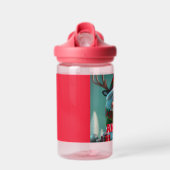 Rendier Kerst Gepersonaliseerde Kinder naam Waterfles (Voorkant)