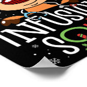 Rendier kerst infusie verpleegkundige squad stetho poster (Hoek)