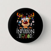 Rendier kerst infusie verpleegkundige squad stetho ronde button 5,7 cm (Voorkant)