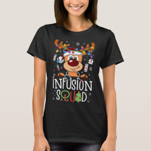 Rendier kerst infusie verpleegkundige squad stetho t-shirt