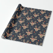 Rendier Kerst Inpakpapier (Uitgerold)