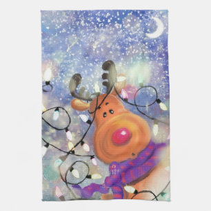 Rendier Kerst Keuken Handdoek