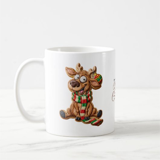 Rendier Kerst Koekje Mok (Links)