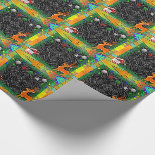 Rendier Kerst & Nieuwjaar inpakpapier (Hoek)