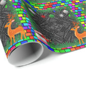 Rendier Kerst & Nieuwjaar inpakpapier (Rol Hoek)