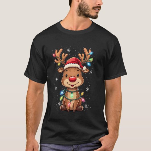 Rendier Kerst ontwerp T-shirt (Voorkant)