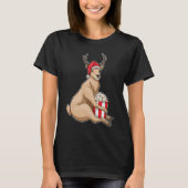 Rendier Kerst Popcorn T-shirt (Voorkant)