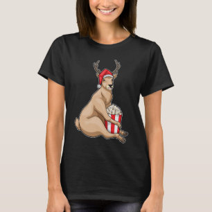 Rendier Kerst Popcorn T-shirt