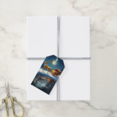 Rendier Kerst Slede Vakantie Gift Tag Cadeaulabel (Met Touw)