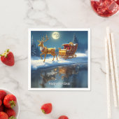 Rendier Kerst Slede Vakantie Servet (Insitu)
