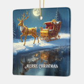 Rendier Kerst slee Kerst ornament (Links)