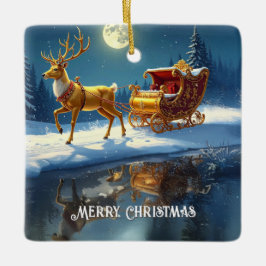 Rendier Kerst slee Kerst ornament