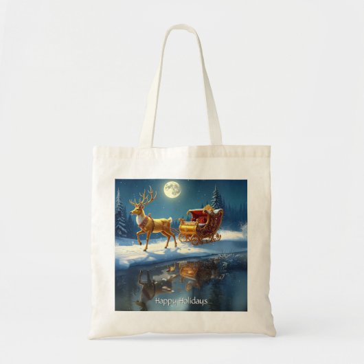 Rendier Kerst slee Tas (Voorkant)