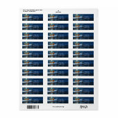 Rendier Kerst slee terugkeer adreslabel Etiket (Full Sheet)
