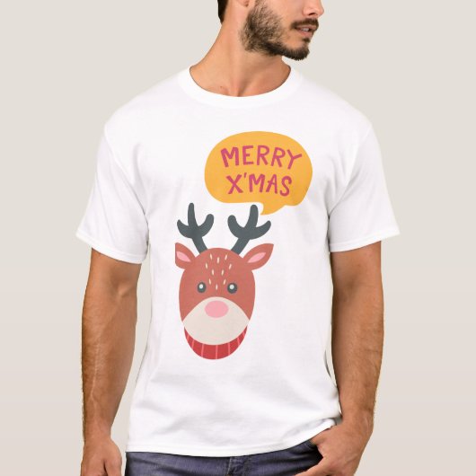 rendier kerst t-shirt (Voorkant)