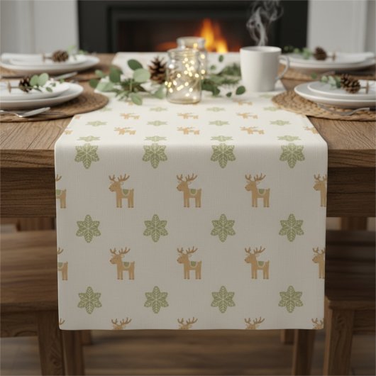 Rendier Kerst Tafel Runner Holiday Korte Tafelloper