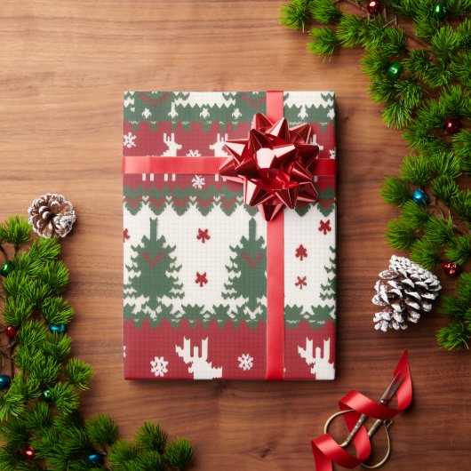 Rendier Kerst Wrap Cadeaupapier (Feestdagen Geschenken)