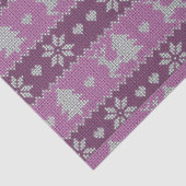 Rendier Kerstbomen Harten Paarse Kerst Tissuepapier (Detail)