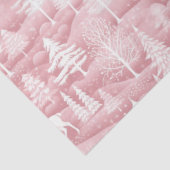 Rendier Kerstbomen Roze Patroon Kerstmis Tissuepapier (Detail)
