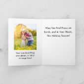 Rendier, Kerstboom Foto Binnenin Feestdagen Kaart (Binnen)