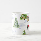 Rendier Kerstboom Patroon Koffiemok (Center)