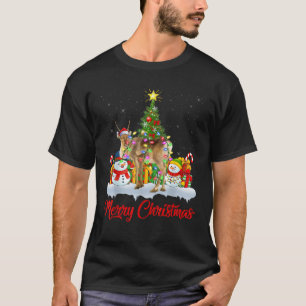 Rendier Kerstboom Verlichting Kerstman Rendier Ker T-shirt