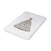 Rendier Kerstboom Vintage Gravure Shirt_1 Badmat (Gekanteld)