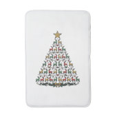Rendier Kerstboom Vintage Gravure Shirt_1 Badmat (Voorkant Verticaal)