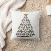 Rendier Kerstboom Vintage Gravure Shirt_1 Kussen (Deken)