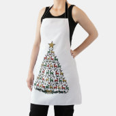Rendier Kerstboom Vintage Gravure Shirt_1 Schort (Insitu)