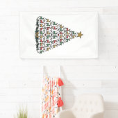 Rendier Kerstboom Vintage Gravure Shirt_1 Spandoek (Insitu)