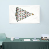 Rendier Kerstboom Vintage Gravure Shirt_1 Spandoek (Beurs)