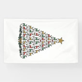 Rendier Kerstboom Vintage Gravure Shirt_1 Spandoek (Horizontaal)