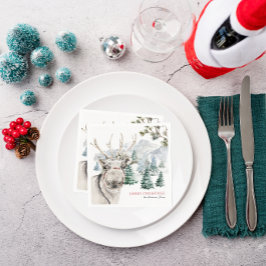 Rendier & Kerstboomgaard | Prettig Kerstfeest Servet