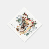 Rendier & Kerstboomgaard | Prettig Kerstfeest Servet (Hoek)