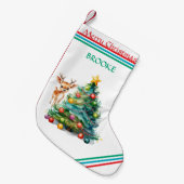 RENDIER/KERSTBOOMKOUS KLEINE KERSTSOK (Voorkant (Hangend))